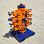 3-1/16" 10000PSI Integral Hydraulic Quad Ram Blowout Preventer